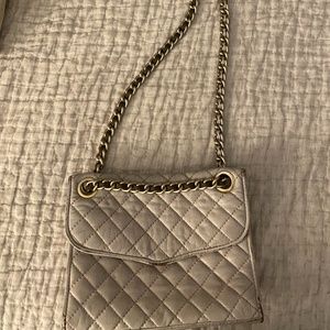 Rebecca Minkoff Gray Quilted Chain Bag